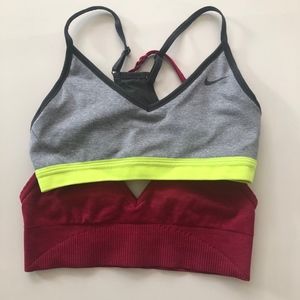 2 SportBras - Wine is Lululemon(4) - Grey Nike (S)